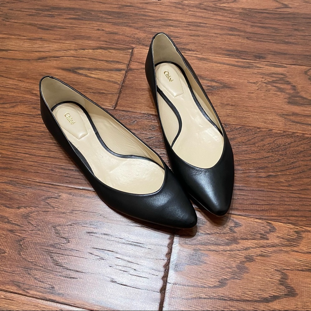 CHLOÉ Leather pointed flats - Picture 8 of 12